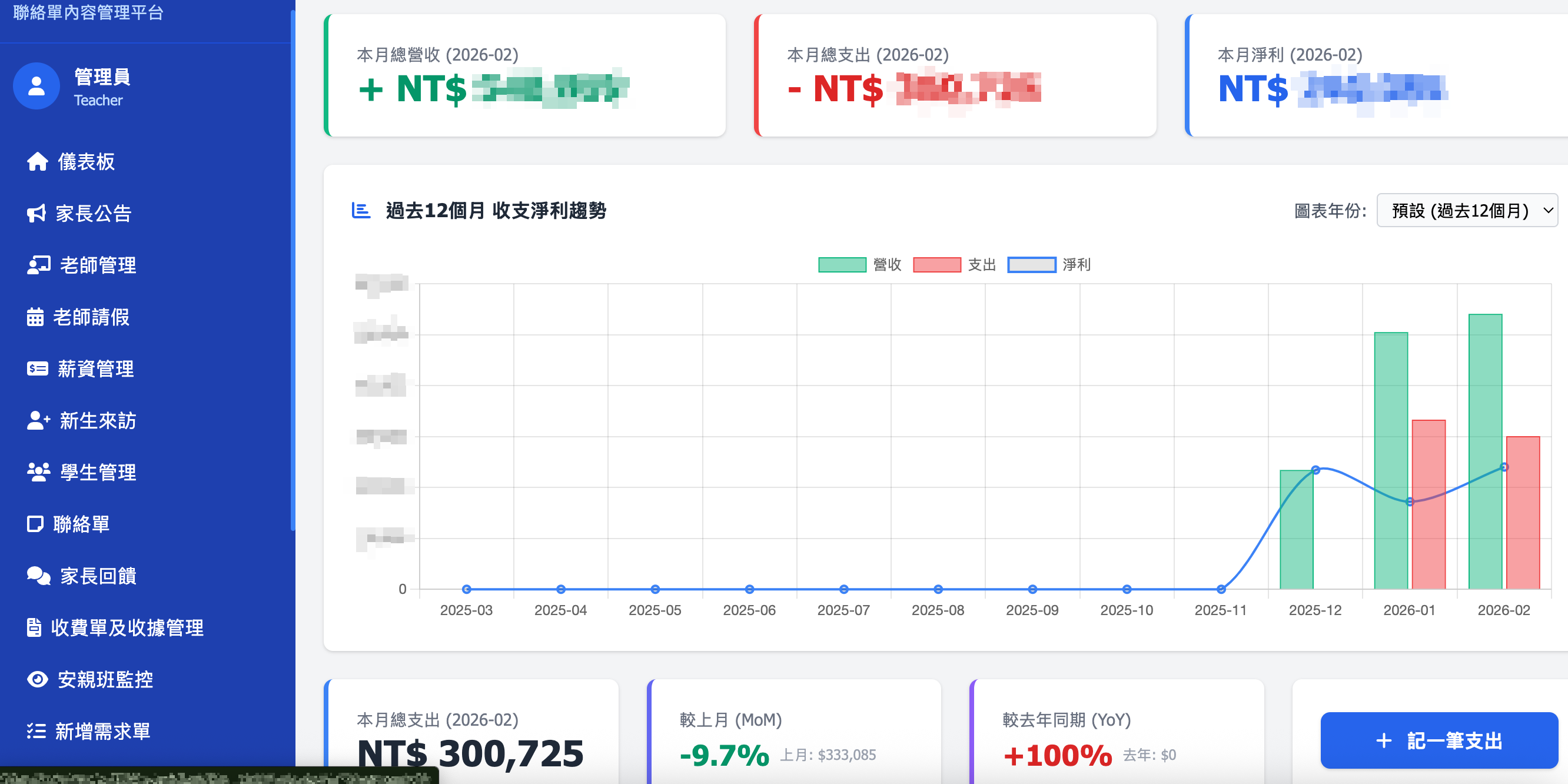 軟體首頁/儀表板大圖 (支援多圖輪播)